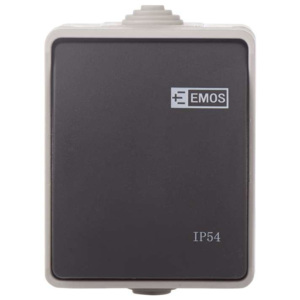 Emos Přepínač nástěnný č. 1,6 IP54, 1 tlačítko