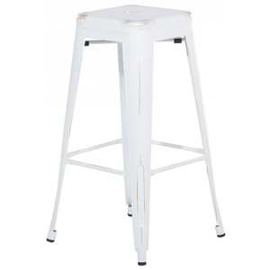 Bílo-zlatá barová židle 76 cm - CABRILLO