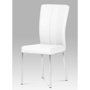 Jídelní židle bílá koženka HC-602 WT