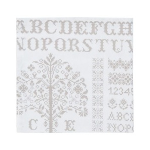 Textilní ubrousky Cross stitched pattern 40*40 cm - sada 6 kusů 4006