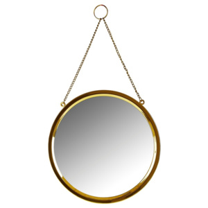 Kruhové nástěnné zrcadlo ve zlaté barvě Villa Collection