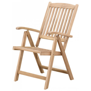Zahradní židle z týkového dřeva s nastavitelnou opěrkou - RIVIERA