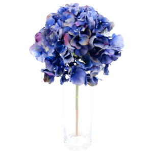 Umělá Květina Sia Home Fashion Hortenzie modrá tmavá 50cm