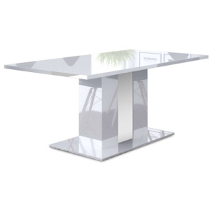 Stůl DENAR, 160x76x90, bílý lesk