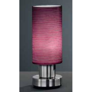 H 57391 Stolní lampa Ciclo Tila 40W v. 20cm matný nikl sklo fialové rýha - HONSEL