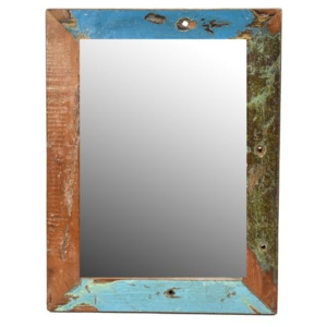 Zrcadlo v rámu, antik, teak, 36x27x2cm