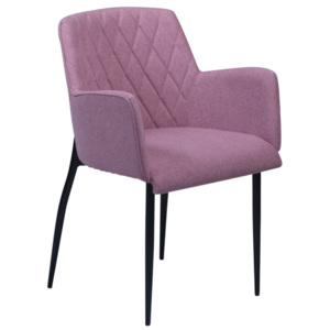 Růžová jídelní židle s područkami DAN–FORM Rombo