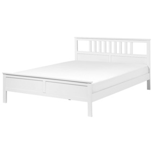 Bílá dřevěná postel 160x200 cm ROSSELANGE