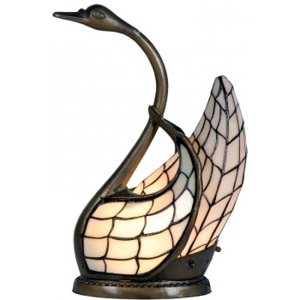 ClayreC Dekorativní lampa Tiffany Zwarte zwaan 5LL-9885