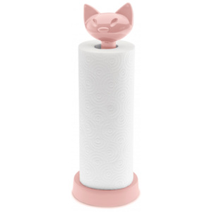 MIAOU kočka držák na papírové utěrky KOZIOL (Barva-Světle růžová)