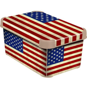 Curver AMERICAN FLAG úložný box dekorativní malý