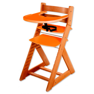 Hajdalánek Rostoucí židle ELA - velký pultík (třešeň, oranžová) ELATRESENORANZOVA