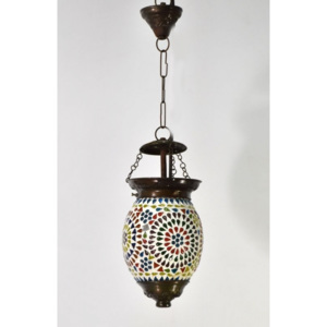 SB Orient Kulatá skleněná mozaiková lampa, ruční práce, 15x20cm