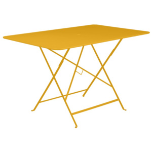 Žlutý skládací zahradní stolek Fermob Bistro, 117 x 77 cm