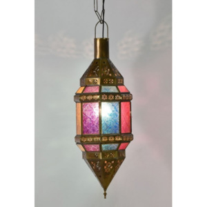 SB Orient Arabská lampa, multibarevná, mosaz, ruční práce, cca 19x37cm