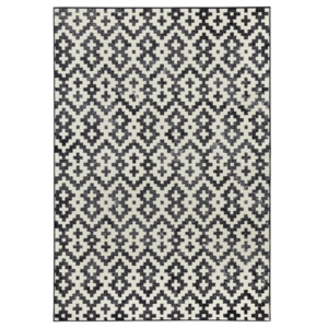 Hans Home | Kusový koberec Capri 102544, bíločerný - 70x140