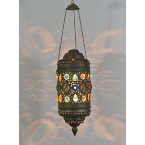 SB Orient Antik lampa v orientálním stylu s barevnými kameny, ruční práce, cca 20x50cm