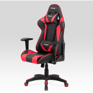 Herní židle k PC Eracer F03 s područkami nosnost 130 kg černá-červená