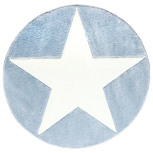 LIVONE Dětský koberec STAR modrá/bílá 133 cm