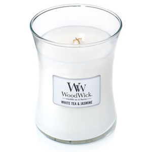 Vonná svíčka WoodWick - White Tea & Jasmine 275g/55 - 65 hod