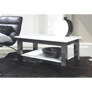 Konferenční stolek T25 - černá/bílá lesk
