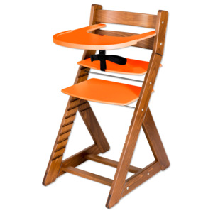 Hajdalánek Rostoucí židle ELA - velký pultík (dub tmavý, oranžová) ELADUBTMAVYORANZOVA