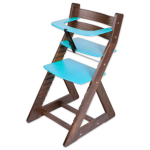 Hajdalánek Rostoucí židle ANETA - malý pultík (ořech, modrá) ANETAORECHMODRA