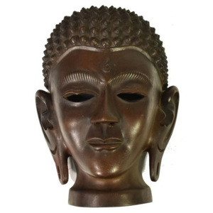 SB Orient Dřevěnná maska Buddha hlava, 24x34cm