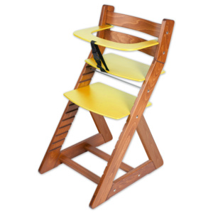 Hajdalánek Rostoucí židle ANETA - malý pultík (dub tmavý, žlutá) ANETADUBTMAVYZLUTA