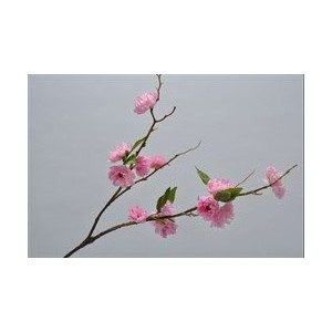 Umělá květina Silk-ka rozkvetlá větvička růžová 80cm