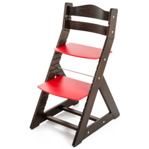 Hajdalánek Rostoucí židle MAJA - opěrka do kulata (wenge, červená) MAJAWENGECERVENA