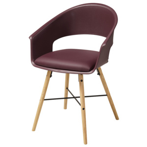 Danish Style Jídelní židle Riva (SET 4 ks), burgundská