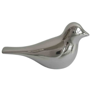Ptáček Stardeco stříbrný 13cm