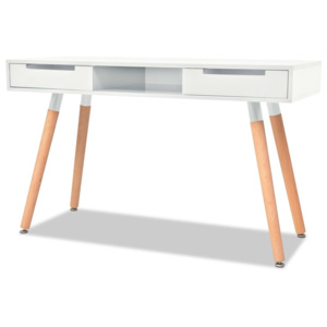 Odkládací stolek, bukové dřevo, MDF, 120 x 40 x 78 cm, bílý
