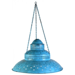 SB Orient Kovová lampa v orientálním stylu, modrá patina, průměr 60cm