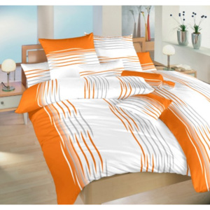 Dadka Povlečení bavlna Malorka oranžová, 140 x 200, 90 x 70 cm