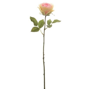 Umělá květina Riverdale Růže růžová 52cm