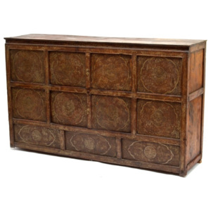 SB Orient Ručně malovaná dřevěná antik komoda z Tibetu, 156x42x96cm