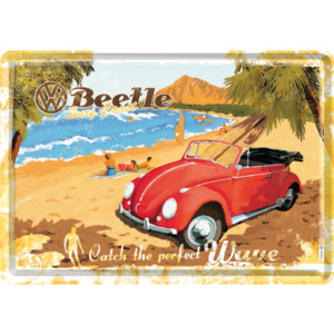 Nostalgic Art Plechová pohlednice - VW Beetle (Catch the Perfect Wave)