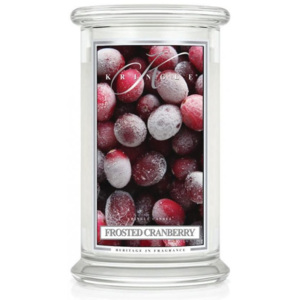 Velká 2-knotová vonná svíčka Kringle Candle Frosted Cranberry - Zasněžené brusinky 624 g