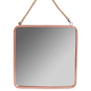A LOFT Závěsné zrcadlo 30 cm - růžová zlatá