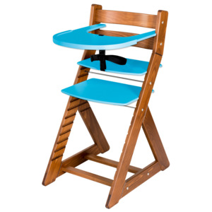 Hajdalánek Rostoucí židle ELA - velký pultík (dub tmavý, modrá) ELADUBTMAVYMODRA