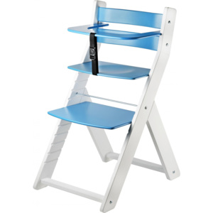 WOOD PARTNER Dětská rostoucí židle LUCA bílá/modrá