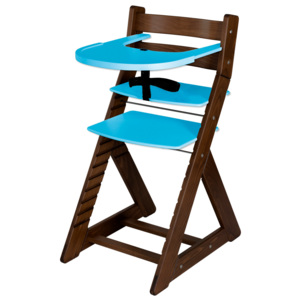 Hajdalánek Rostoucí židle ELA - velký pultík (ořech, modrá) ELAORECHMODRA