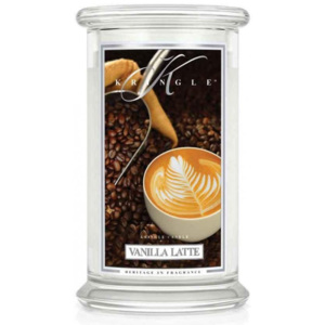 Velká 2-knotová vonná svíčka Kringle Candle Vanilla Latte - Vanilkové latte 624 g