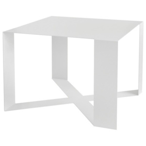 Bílý konferenční stolek take me HOME Cross, 55 x 55 cm