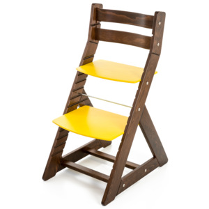 Hajdalánek Rostoucí židle ALMA - standard (ořech, žlutá) ALMAORECHZLUTA