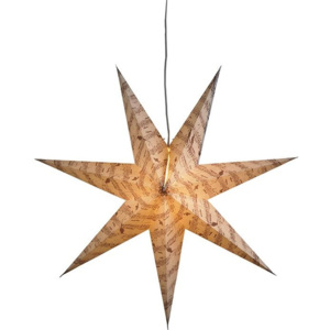Závěsná svítící hvězda Musica, Ø75 cm, šedá