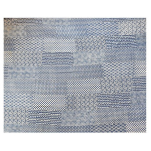 SB Orient Přehoz na postel, modrý, block print, ruční práce, prošívaný, 230x280cm
