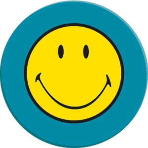 Talíř Zak Designs Smiley mělký modrý 25 cm